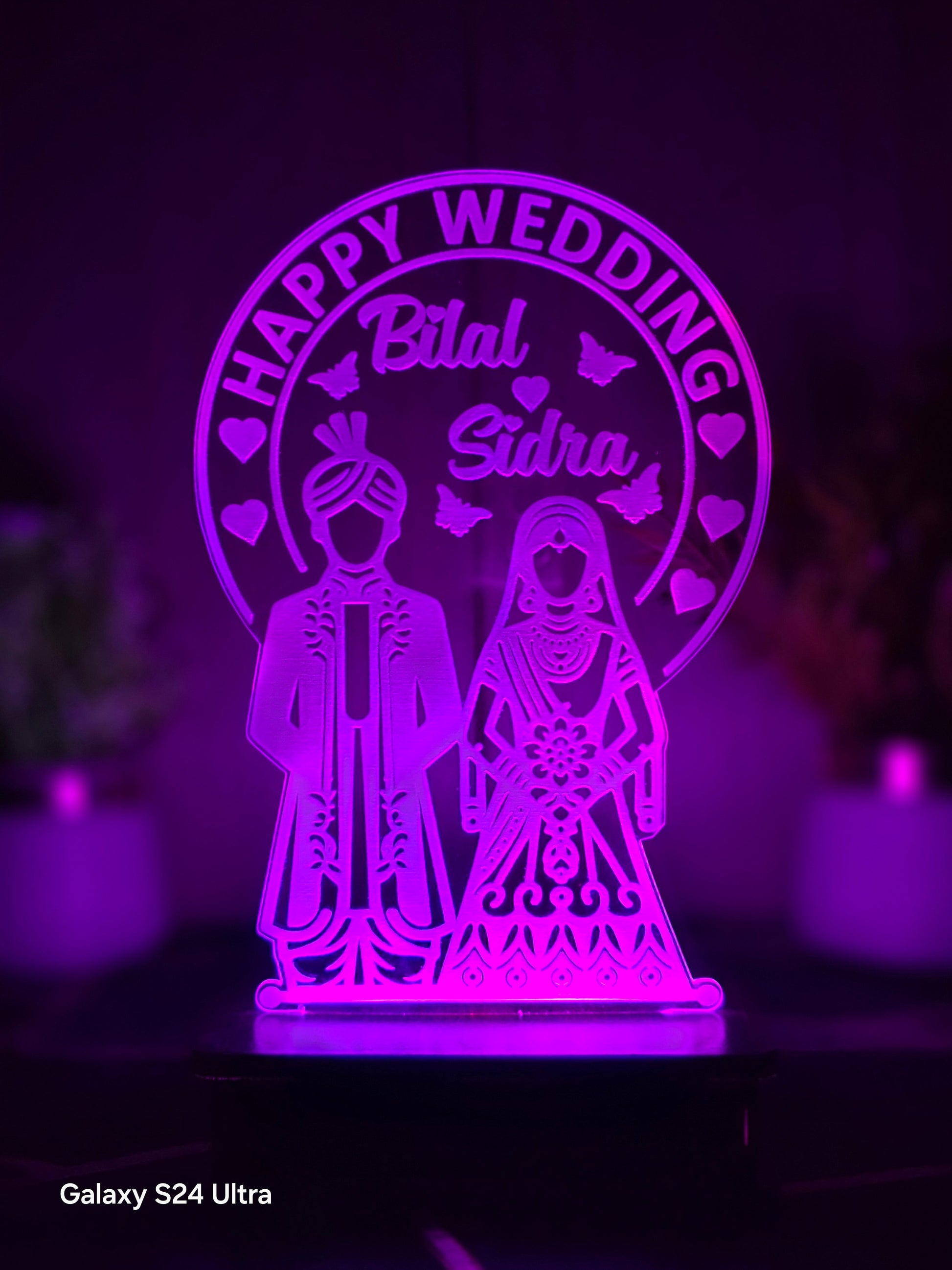 Wedding couple 3D costumized lamp - Hamas Decor