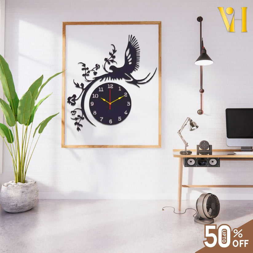 Beautiful Bird Wall Clock - Hamas Decor