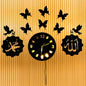 Islamic Wooden Wall Clock With Light A1 - Hamas Decor