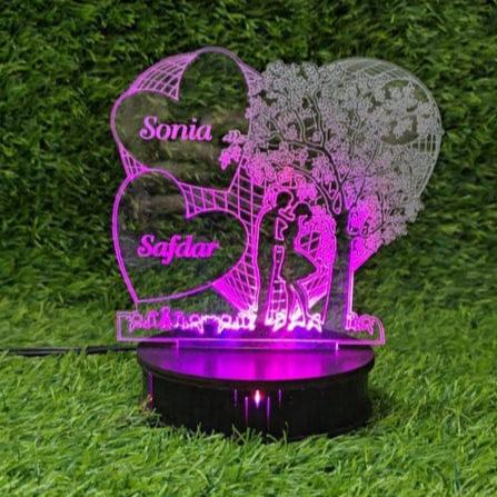 3D Tree Heart Customized Illusion Lamp (S10) - Hamas Decor