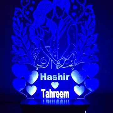 Beautiful Couple 3D Customized Illusion Lamp (L2) - Hamas Decor