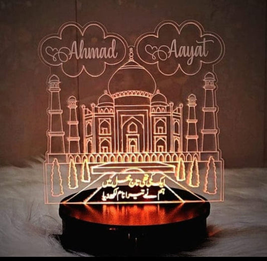 Taj Mahal Customised illusion Lamp - Hamas Decor