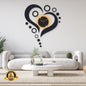 Heart Wooden Wall Clock With Light A20 - Hamas Decor