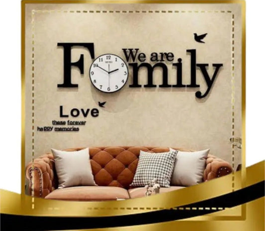 We are Family wooden wall clock - Hamas Decor